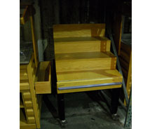 WOOD STEP DISPLAY CART 
